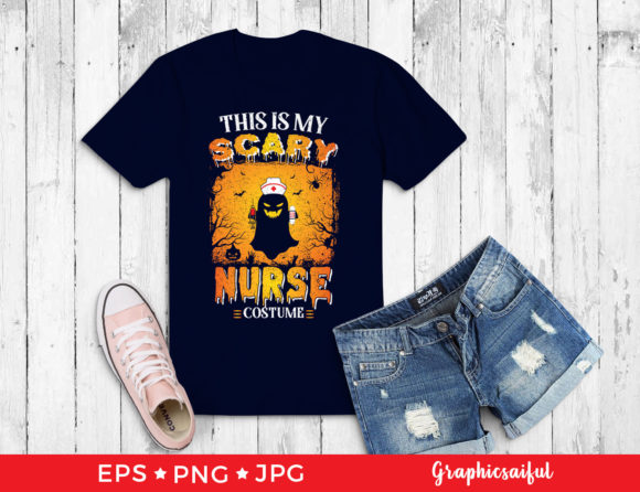 Download Halloween T-Shirt Design, Nurse Costume - Design Collection