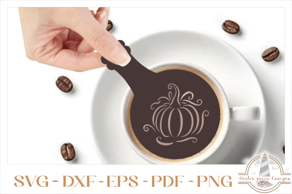 Download Coffee Stencil Designs Fall Pumpkin SVG - Design Collection